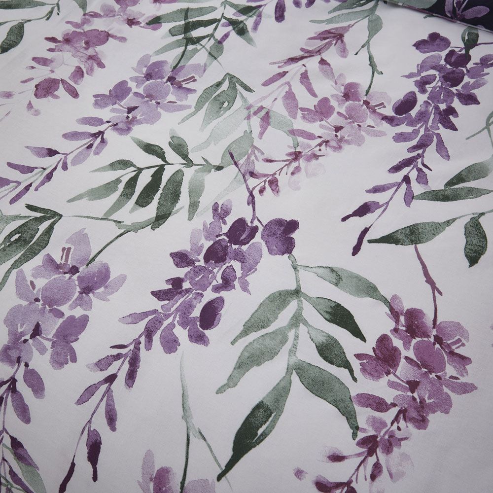 Catherine Lansfield Wisteria Easy Care Reversible Duvet Cover Set