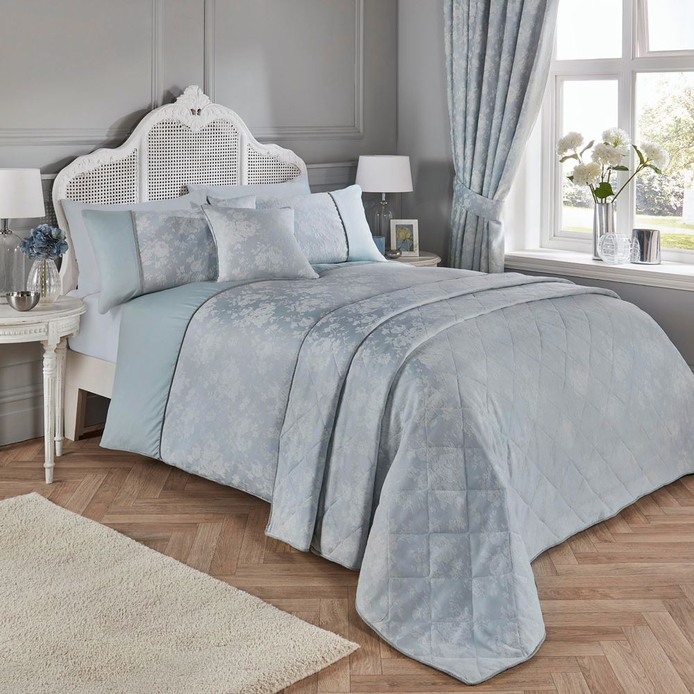Dreams & Drapes Imelda Floral Woven Jacquard Cotton Rich Duvet Cover Set