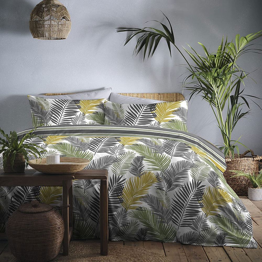 Fusion Tropical Print Easy Care Reversible Duvet Cover Set