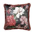 Scatter Box Magnolia Fringed Velvet Feather Filled Cushion, 45 x 45 Cm