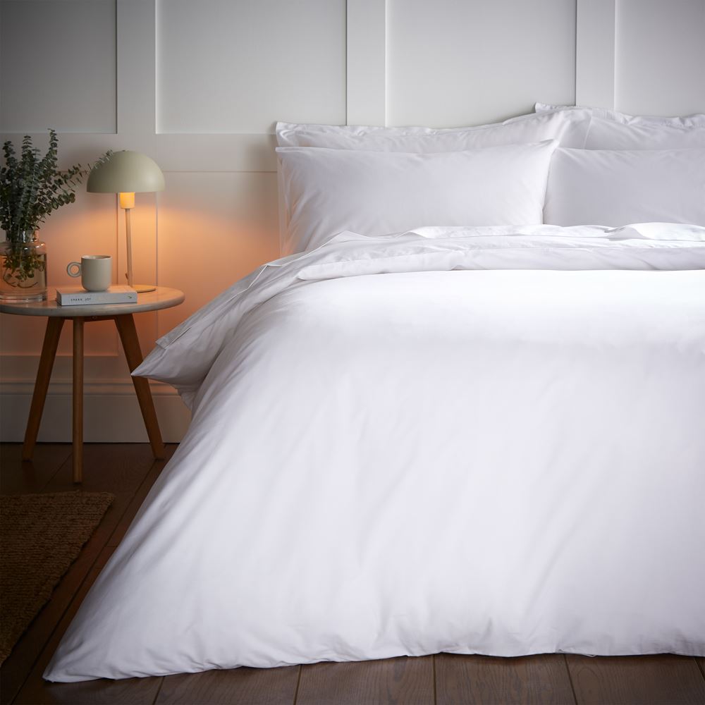 Bianca Tencel Plain Dye Cotton Rich Percale 200 Thread Count Duvet Cover and Pillowcase Set