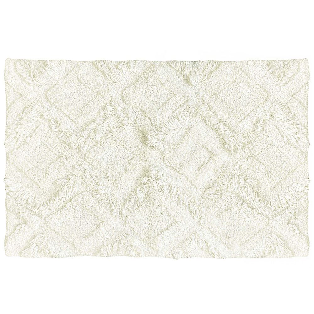 The Linen Yard Diamond Tufted 100% Cotton Bath Mat