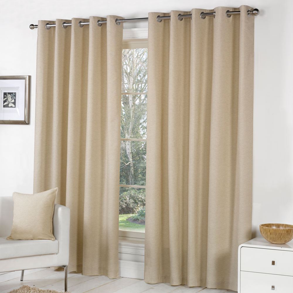 Fusion Sorbonne 100% Cotton Eyelet Lined Curtains