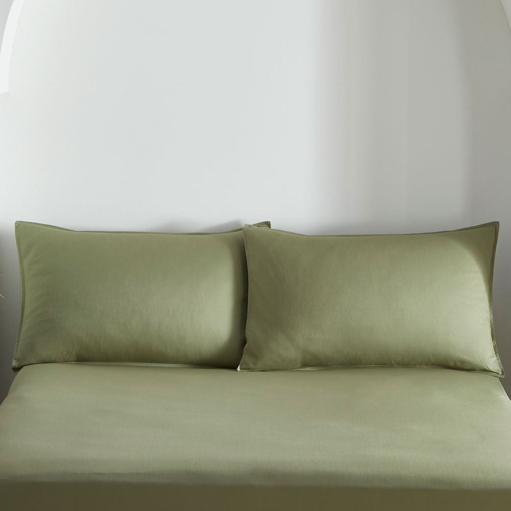 Appletree Cassia 180 Thread Count 100% Cotton Percale Housewife Pillowcase