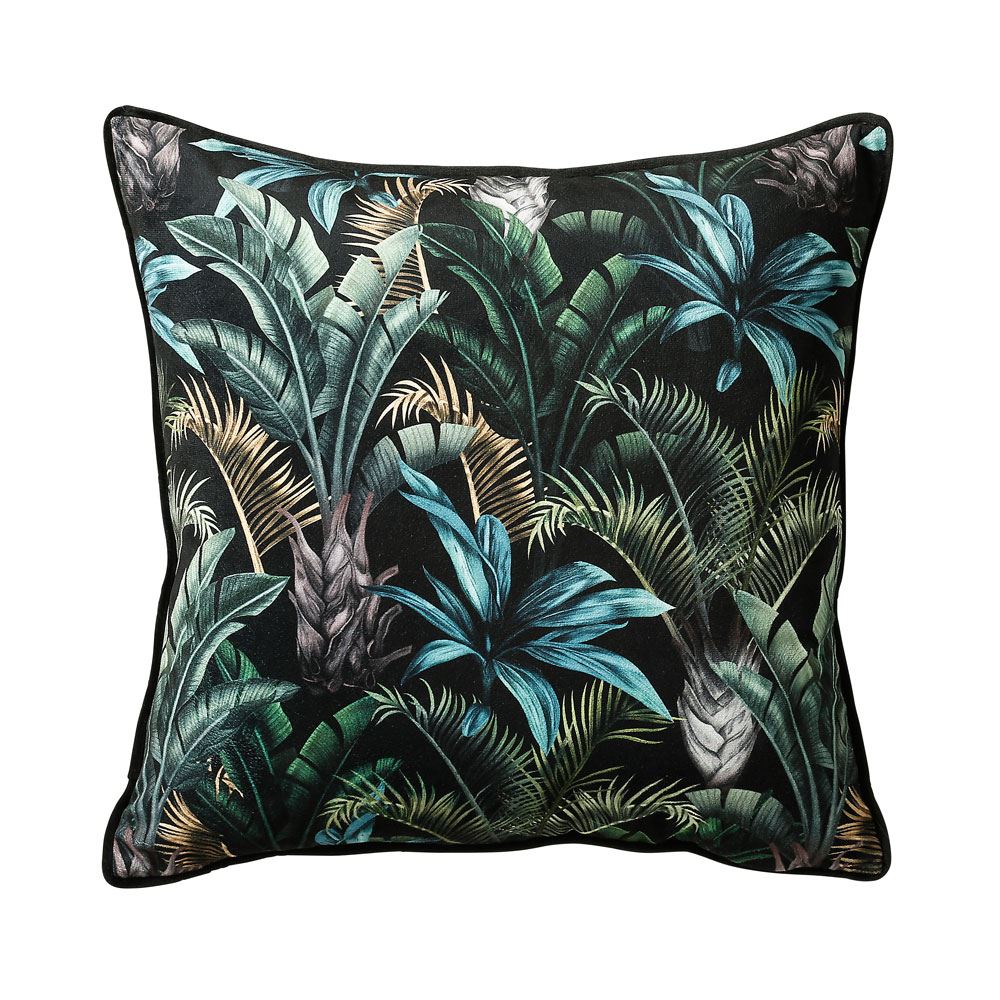 Scatter Box Wild Flora Digital Printed Velvet Feather Filled Cushion