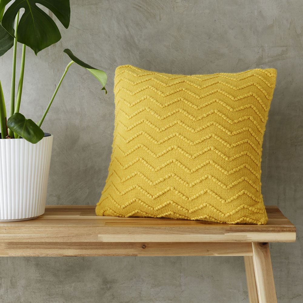 Catherine Lansfield Chevron Knit Scandi Filled Cushion