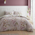 Bianca Floral Toile 100% Cotton Percale 200 Thread Count Reversible Duvet Cover Set