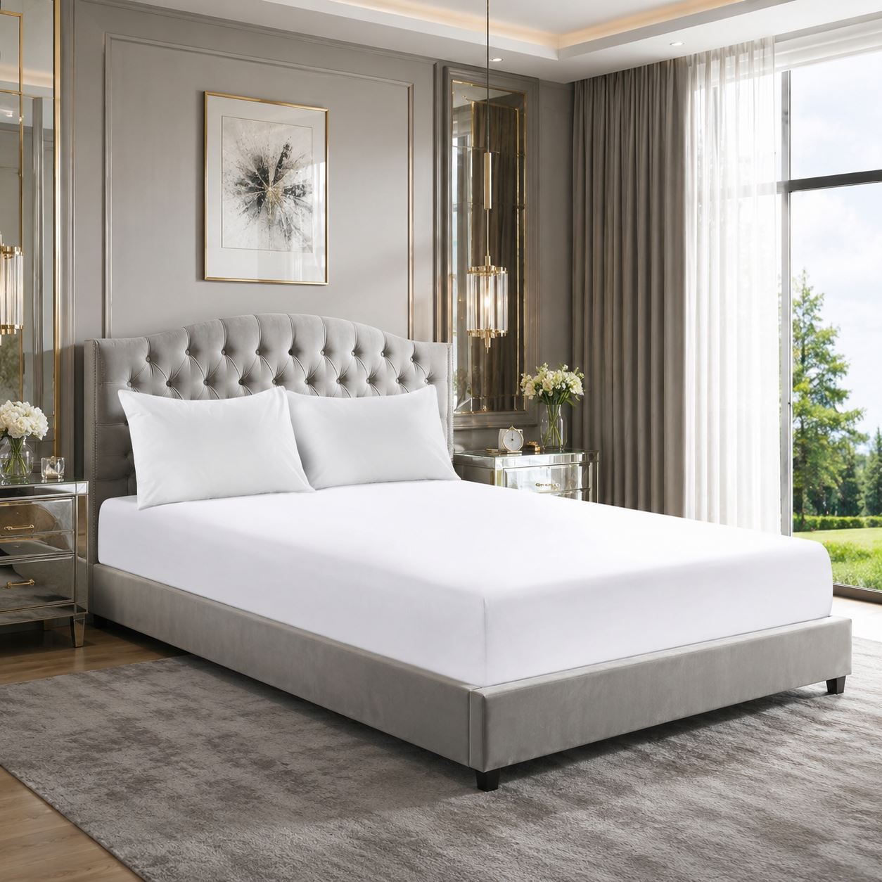 Night Zone Easy-care extra deep fitted sheets