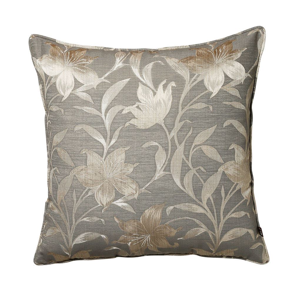 Scatter Box Nicola Floral Chenille Piped Feather Filled Cushion