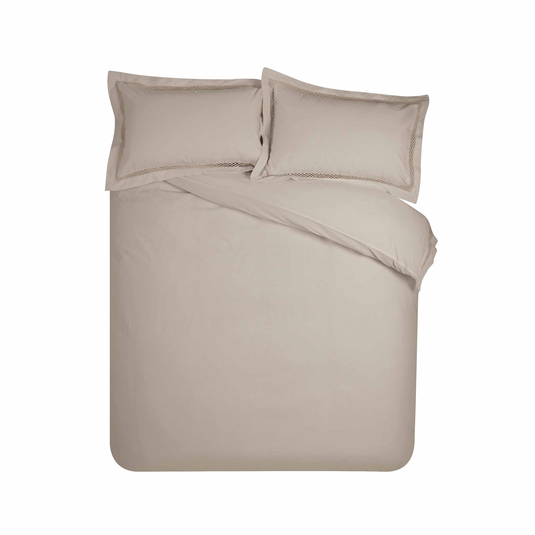 Catherine Lansfield Classic Lattice Lace Easy Care Duvet Cover Set