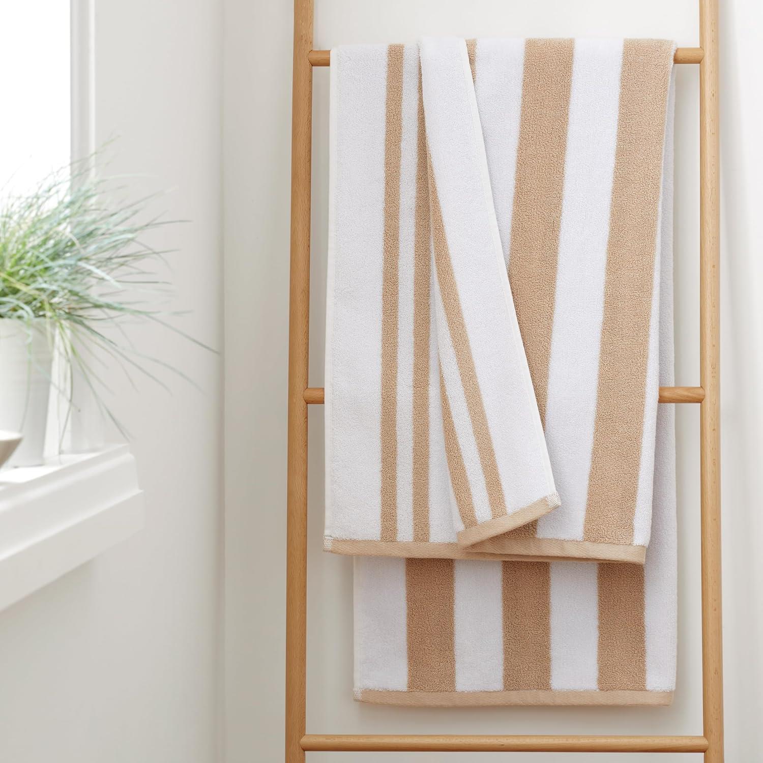 Bianca Reversible Stripe Jacquard 100% Cotton 600gsm Hand Towel