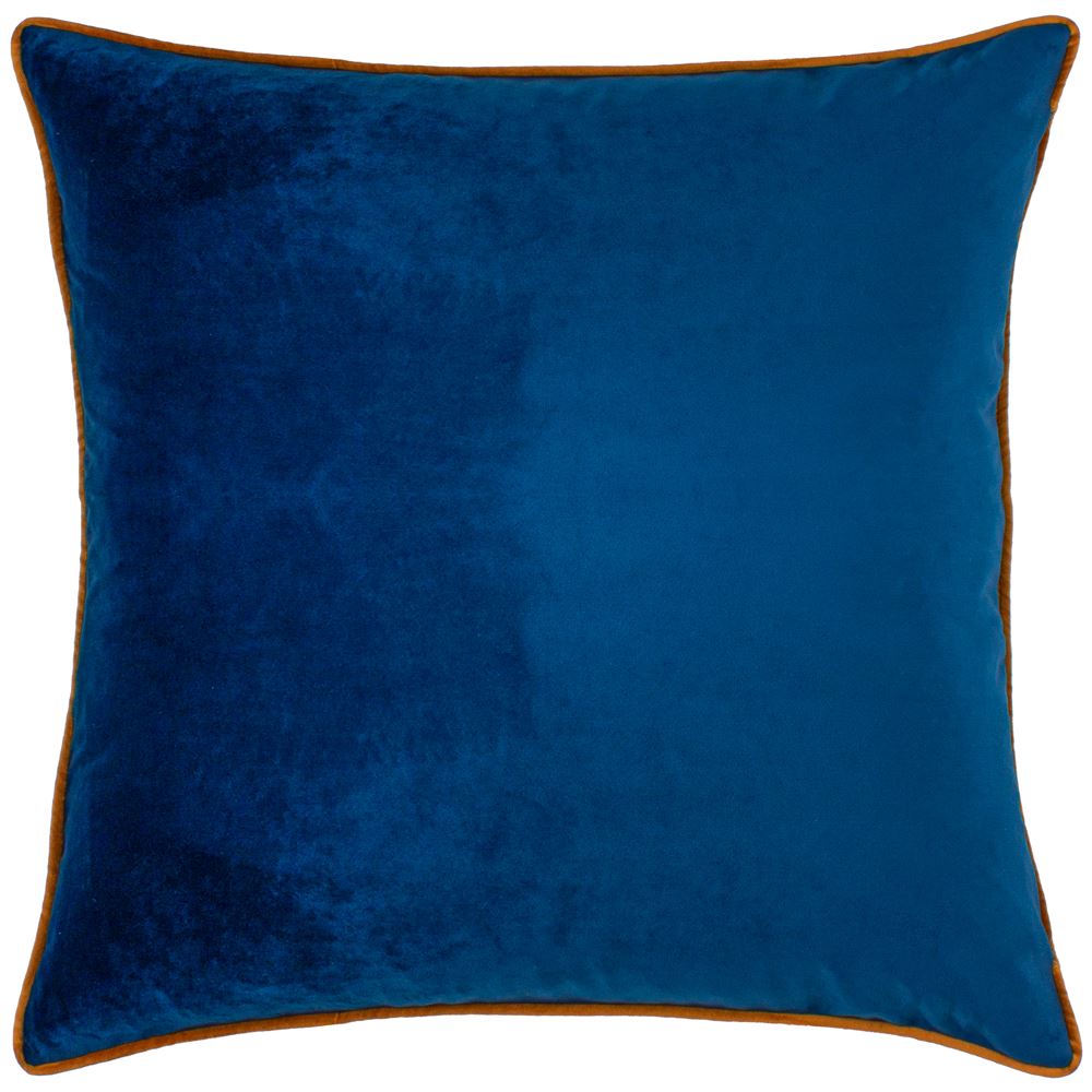 Riva Paoletti Meridian Faux Velvet Piped Cushion Cover