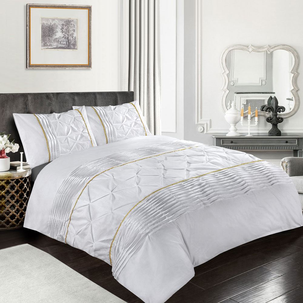 Night Zone Eleanor Pintuck Duvet Cover Set