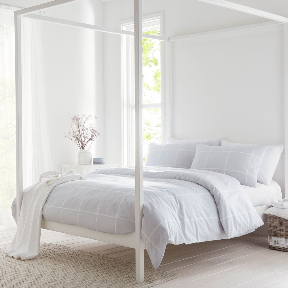 Drift Home Chiswick Windowpane Check Eco-Friendly Duvet Cover Set