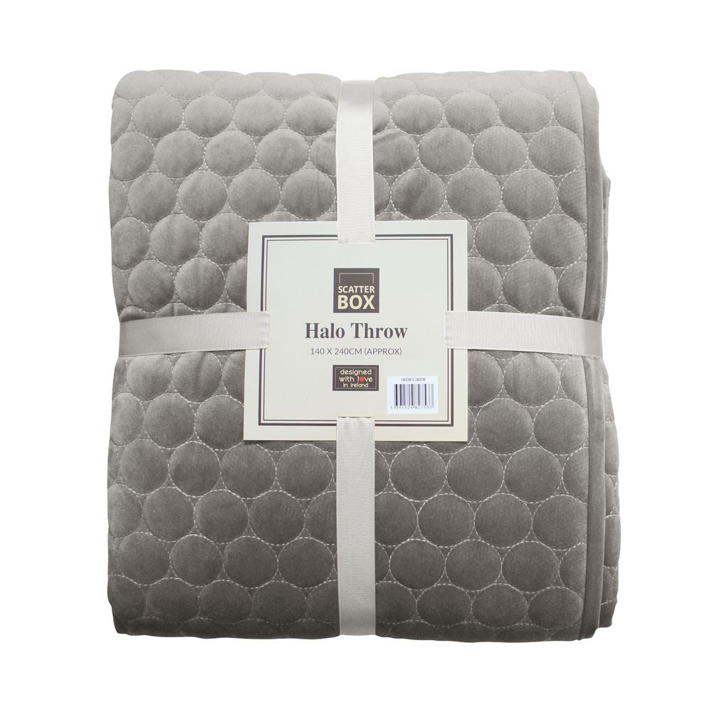Scatter Box Halo Embroidered Velour Bedspread