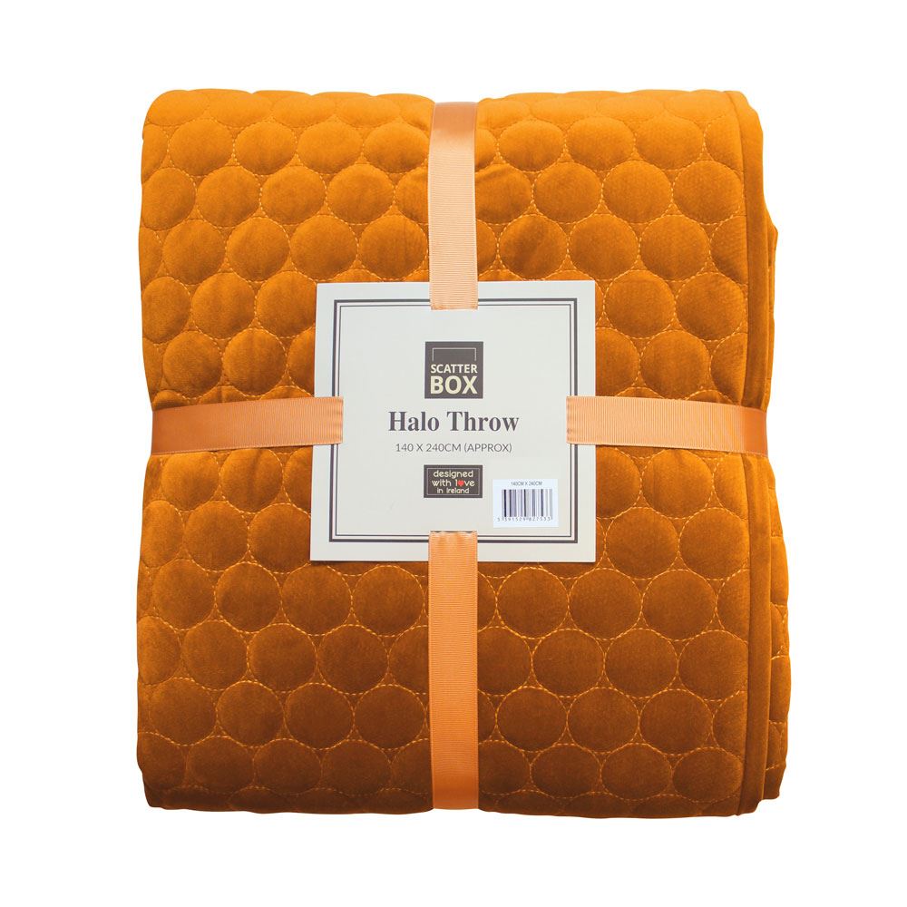 Scatter Box Halo Embroidered Velour Bedspread