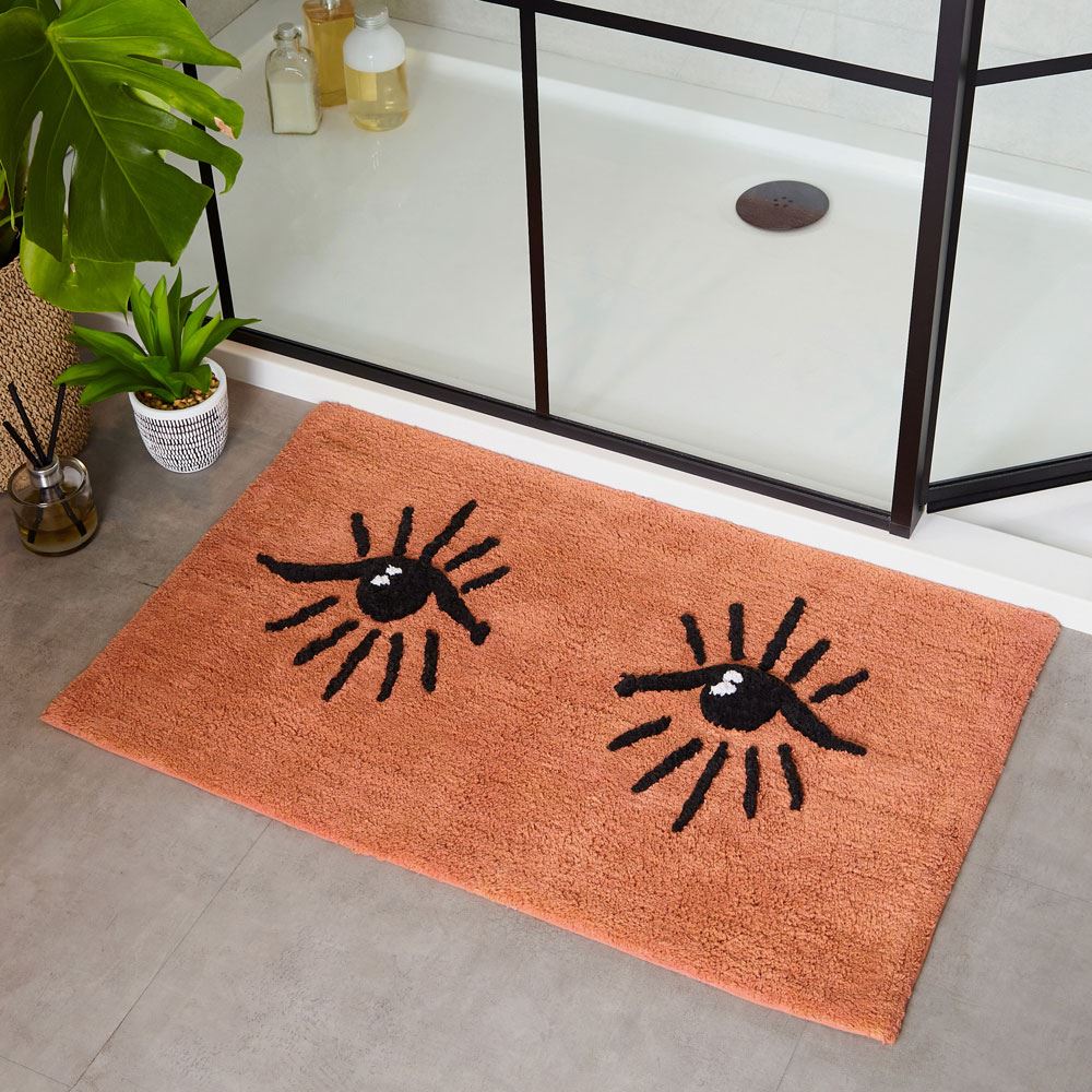 Furn Theia Mystical Abstract Eyes Jacquard 100% Cotton Bath Mat