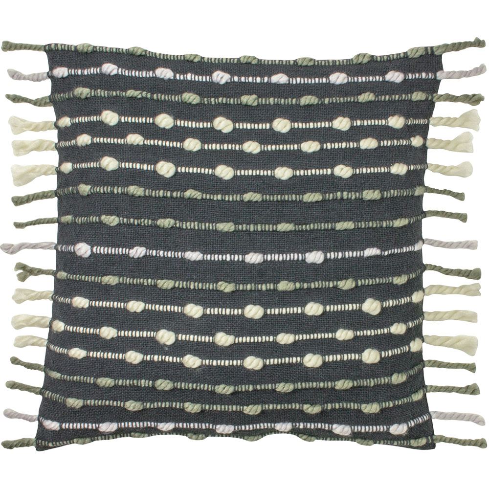 Furn Dhadit Chunky Woven Knit Tasselled Cushion Cover