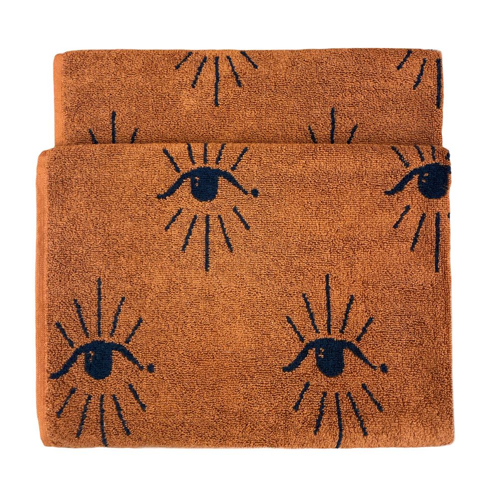 Furn Theia Mystical Abstract Eyes Jacquard 100% Cotton Bath Towel