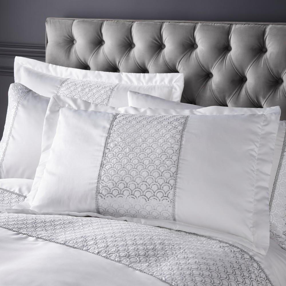 Catherine Lansfield Deco Sequin Quilted Pillow sham