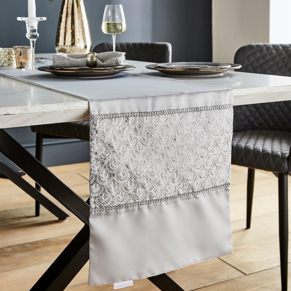 Catherine Lansfield Deco Sequin 32x220 cm Dining Table Runner