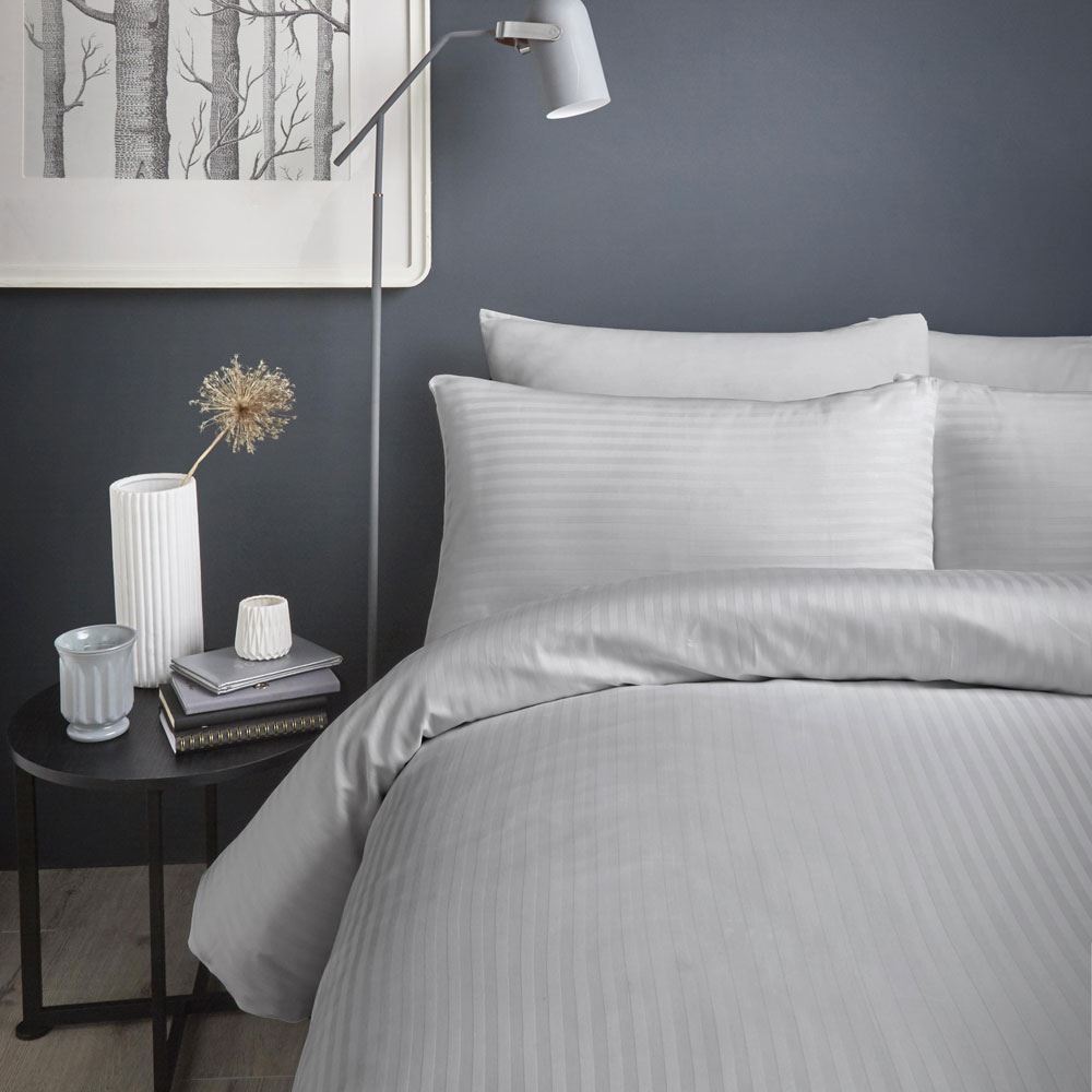 Serene Sirolo Dobby Stripe Easy Care Duvet Cover Set