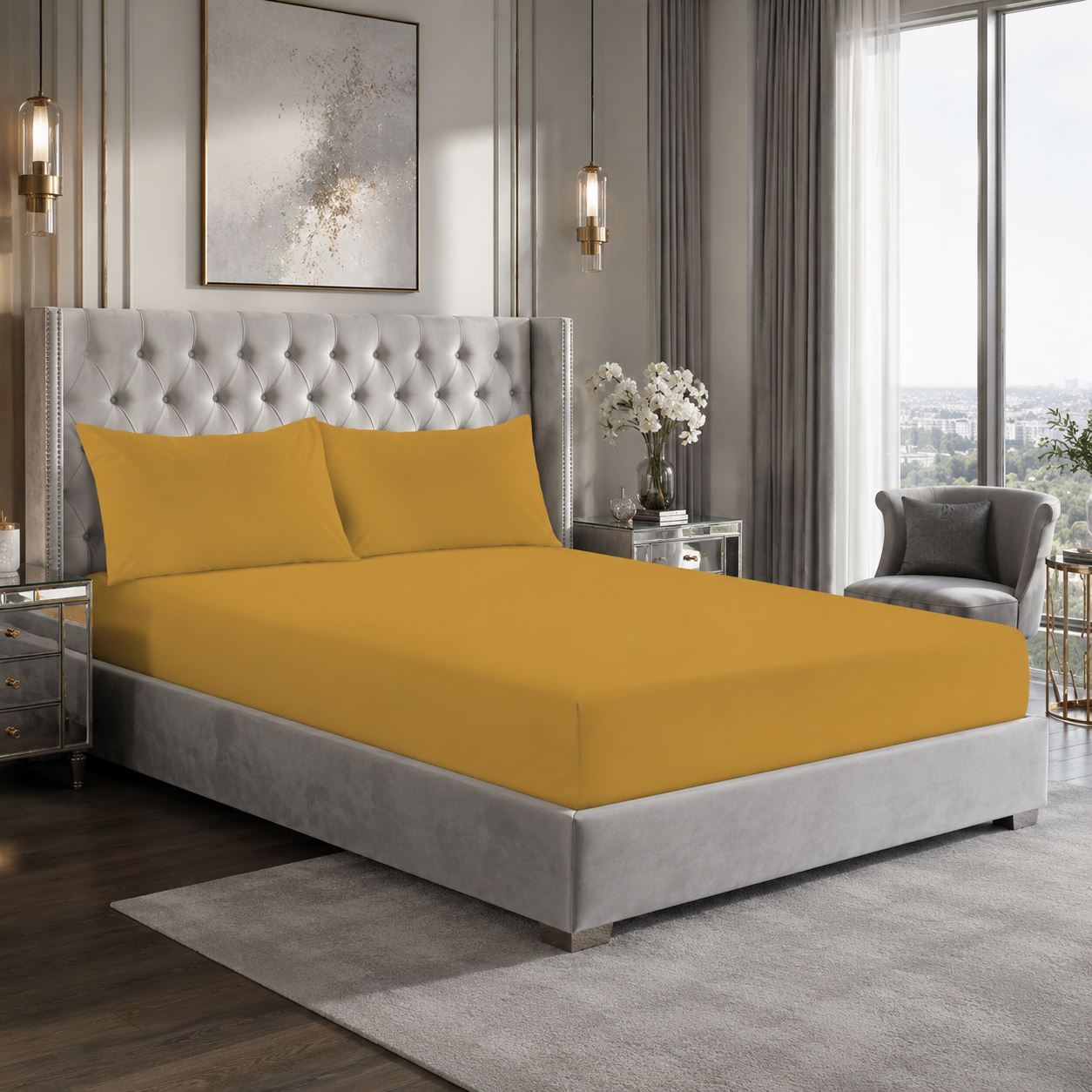 Night Zone Easy-care extra deep fitted sheets