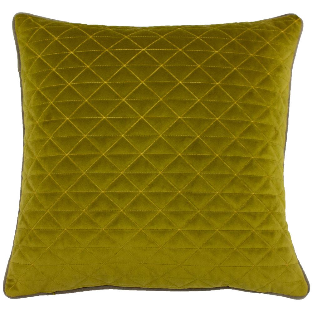Riva Home Quartz Geometric Quilted Diamond Stitch Piped Cushion Cover