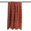 Furn Motti Knitted Tuft Cotton Rich Tasselled Throw