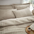 Pineapple Elephant Tamba Jersey Stripe Linear Quilted Duvet Cover Set