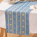 Furn Sea Shells Nautical Coastal Water Resistant Outdoor Table Runner