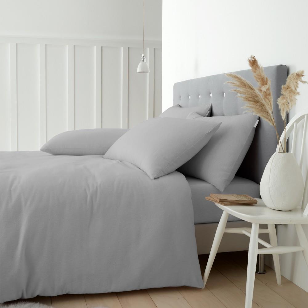 Catherine Lansfield 100% Brushed Cotton Duvet Cover Set