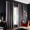 Laurence Llewelyn Bowen Festivo Stripe Velvet Blackout Eyelet Lined Curtains