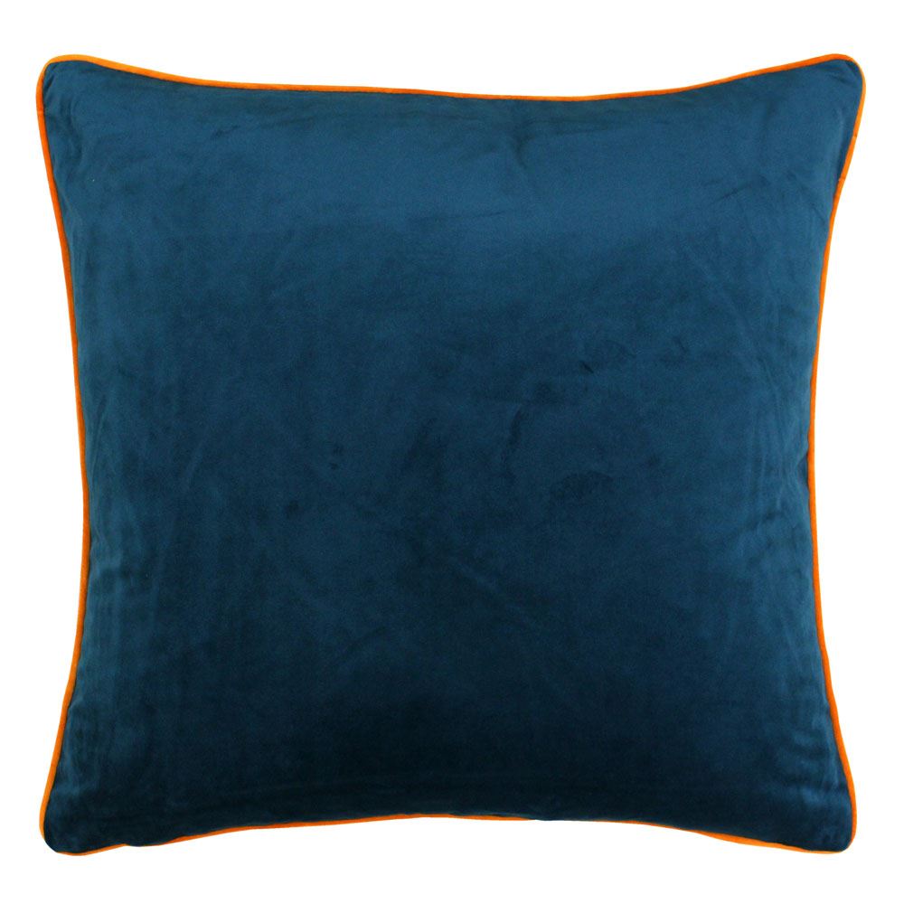 Riva Paoletti Meridian Faux Velvet Piped Cushion Cover