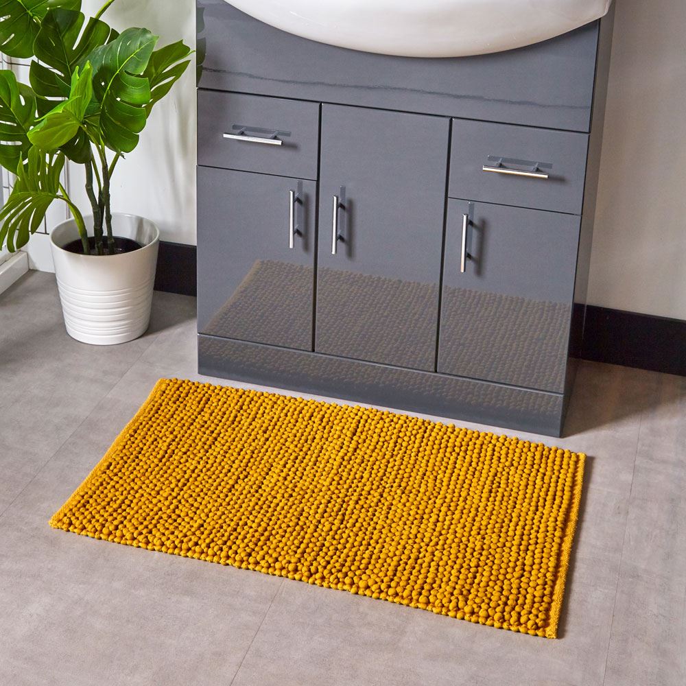 Furn Bobble Woven Textured Bath Mat