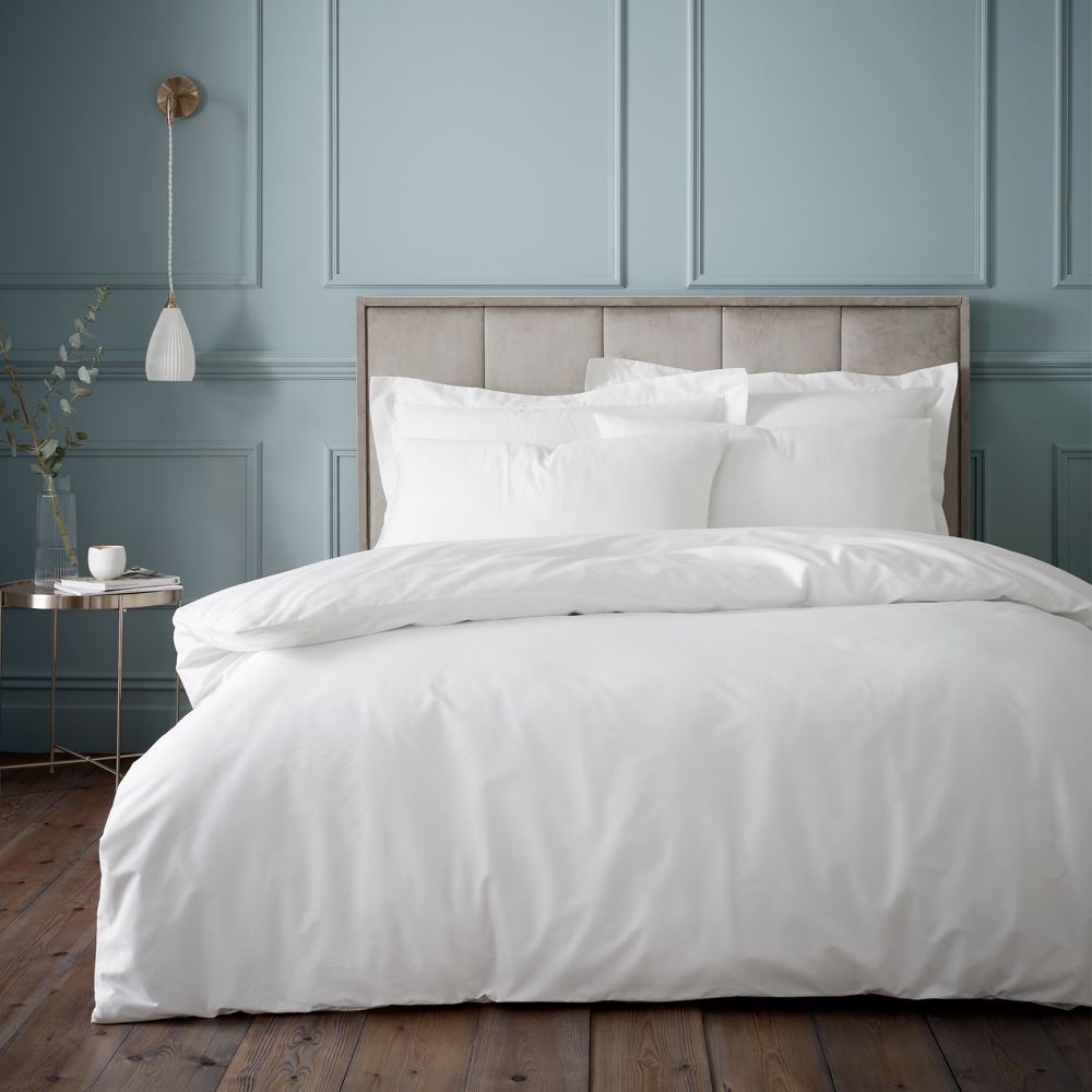 Bianca Plain Dye 100% Egyptian Cotton 180 Thread Count Duvet Cover and Pillowcase Set