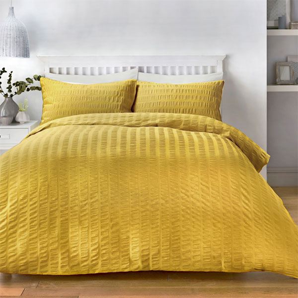 Serene Seersucker Duvet Cover Set