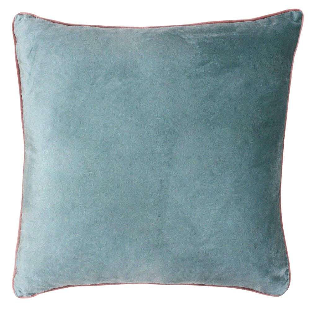 Riva Paoletti Meridian Faux Velvet Piped Cushion Cover