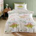 Catherine Lansfield Sleepy Dino Reversible Single Duvet Cover Set with Pillowcase Green