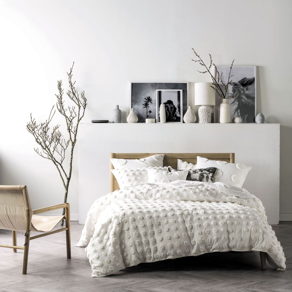 Linen House Haze Tufted Polka Dot 100% Cotton Duvet Cover Set
