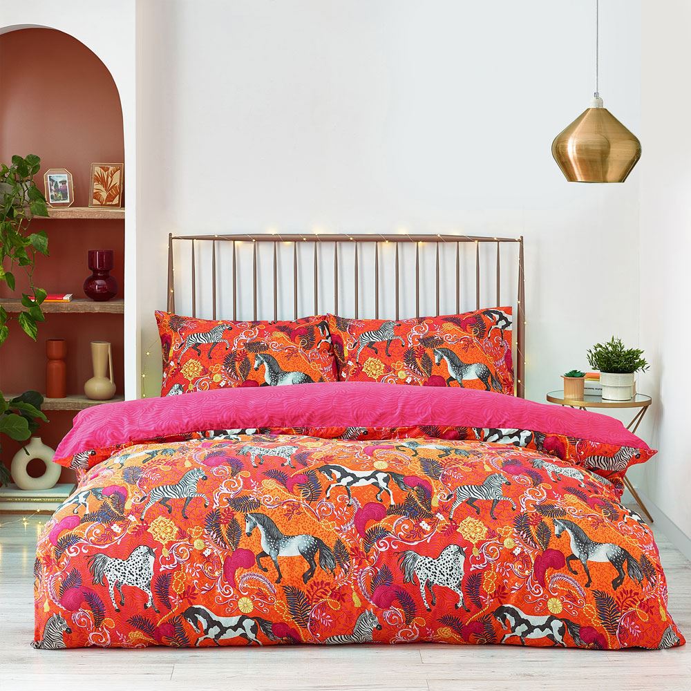 Furn Vivid Andalucian Equestrian Print Reversible Duvet Cover Set