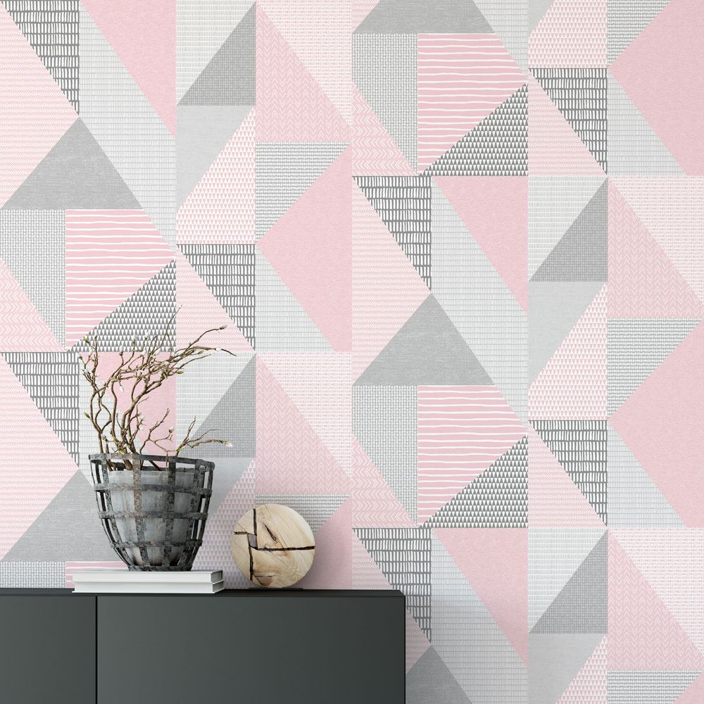 Catherine Lansfield Larsson Geo Contemporary Wallpaper