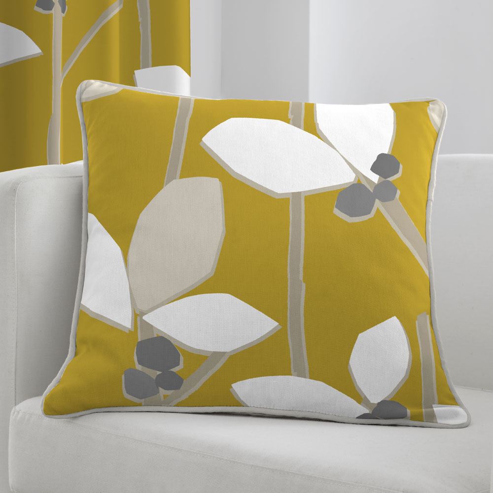 Fusion Kalmar Scandinavian Floral Print 100% Cotton Filled Cushion