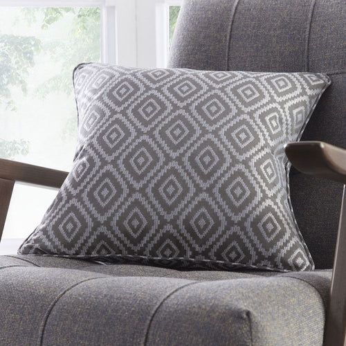 Appletree Loft Asha Geometric Diamond Jacquard Filled Piped Edge Cushion
