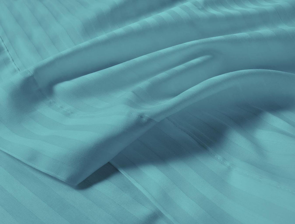 Night Zone Satin Stripe 100% Cotton 250 Thread Count Fitted Sheet