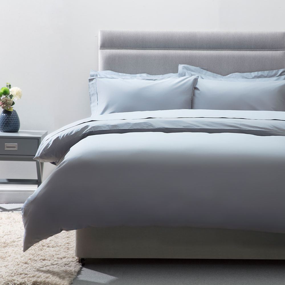 Belledorm 200 Thread Count 100% Egyptian Cotton Duvet Cover, Platinum, King