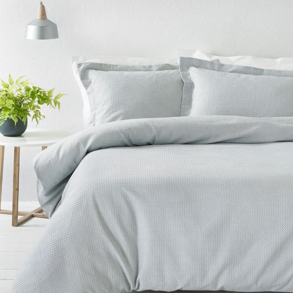 Linen House Waffle 100% Cotton Duvet Cover Set