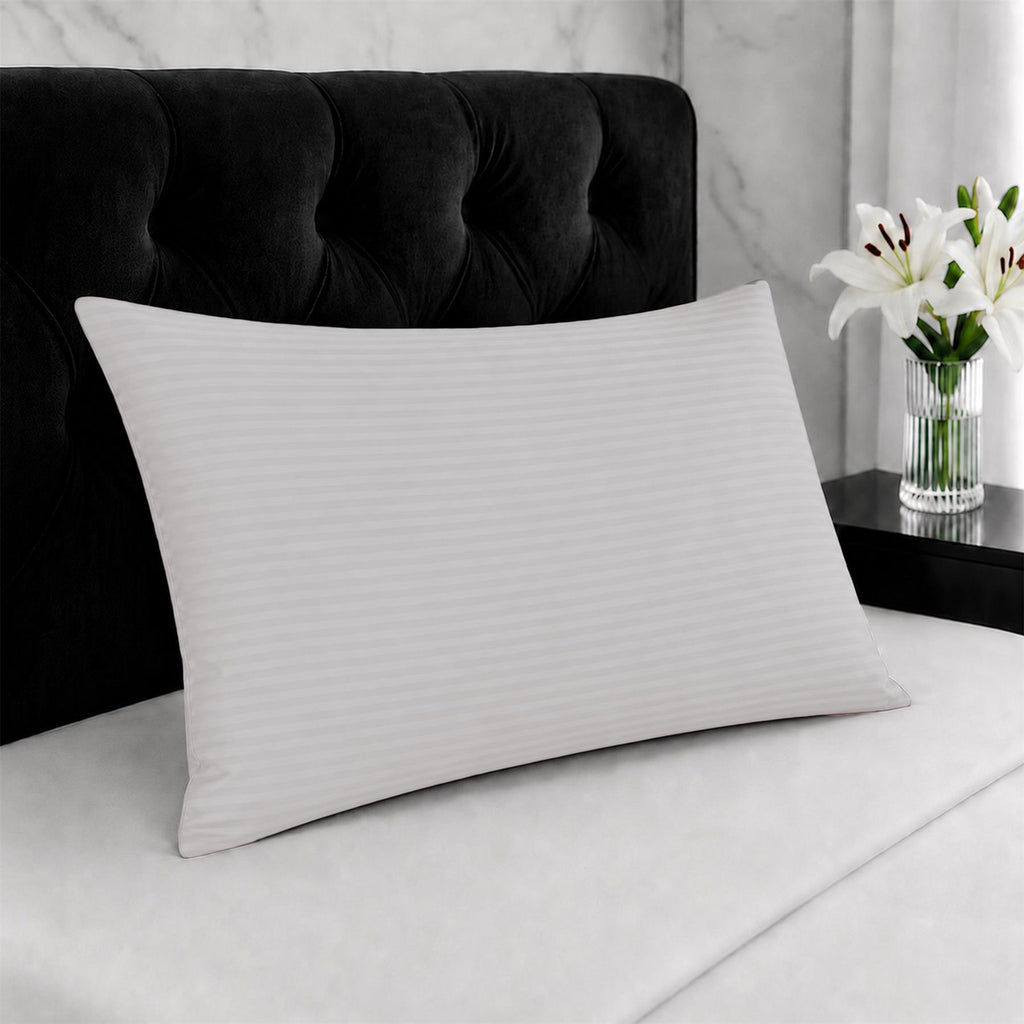 Night Zone Satin Stripe 100% Cotton 250 Thread Count Housewife Pillow Case