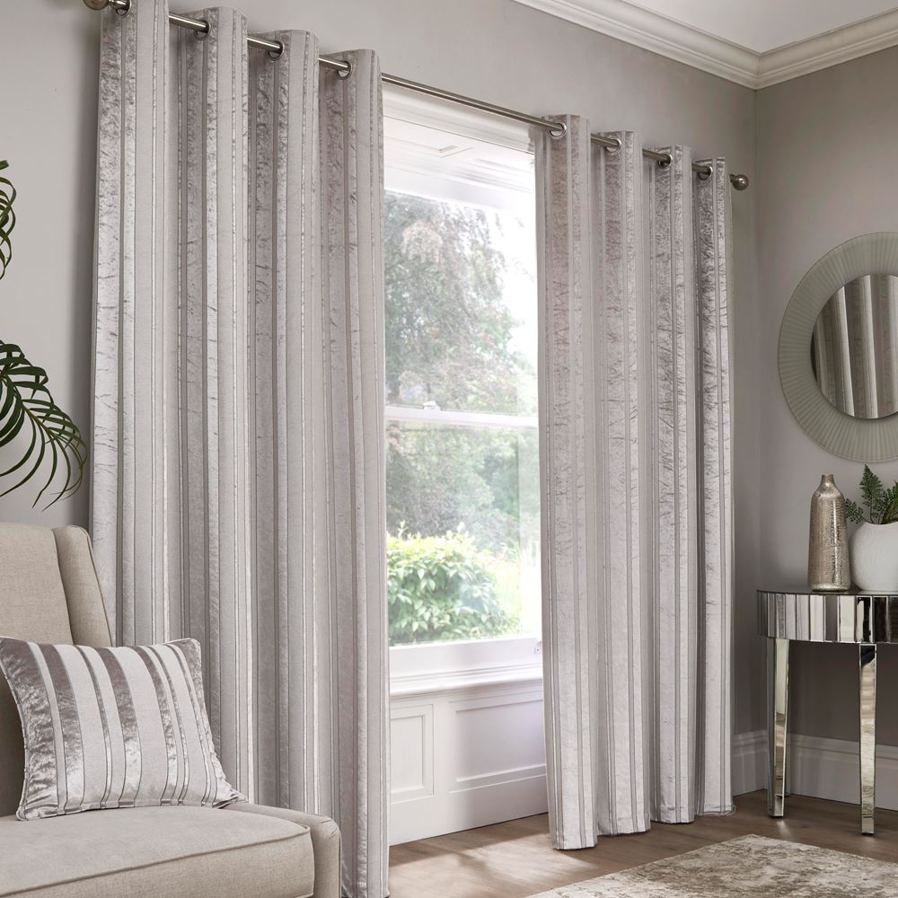 Appletree Boutique Conrad Stripe Woven Jacquard Eyelet Curtains