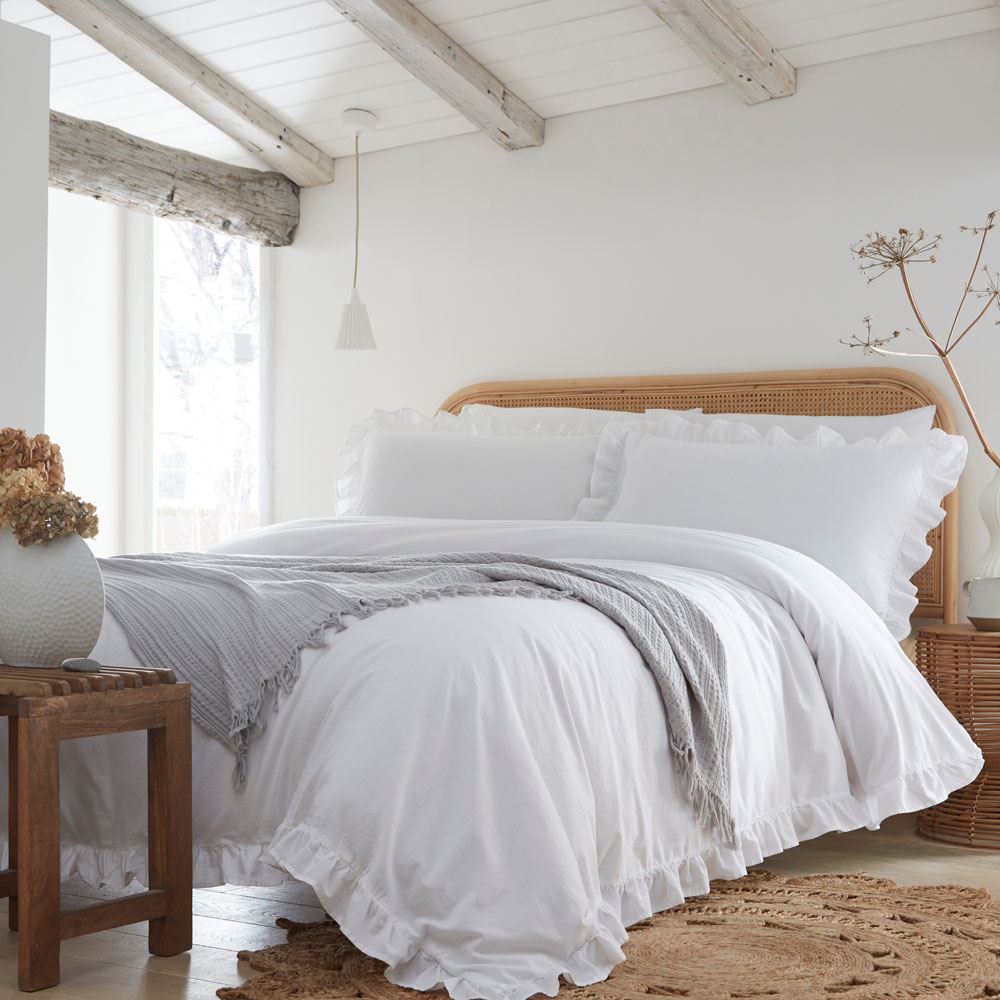 Appletree Loft Cassia Frillled 100% Cotton Duvet Cover Set